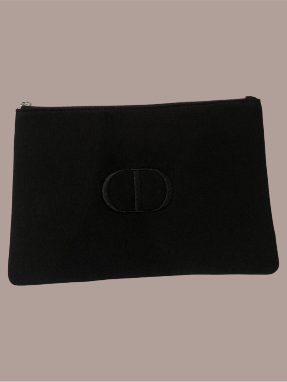 Black Dior Beauty (Embroidered) Soft Pouch/Cosmetic-Makeup Bag